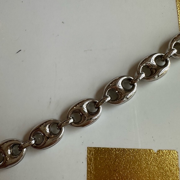 New! Sterling Silver Puffed Mariner Chain Bracelet - Picture 6 of 11